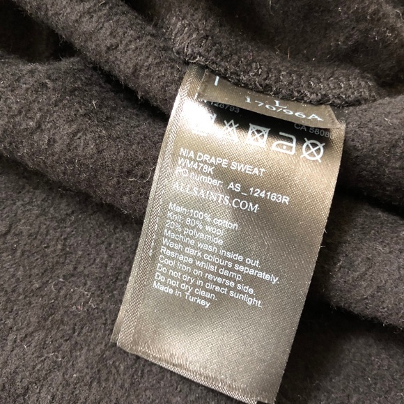 All Saints Riley Jumper Black Oversize Sweater - Picture 7 of 7